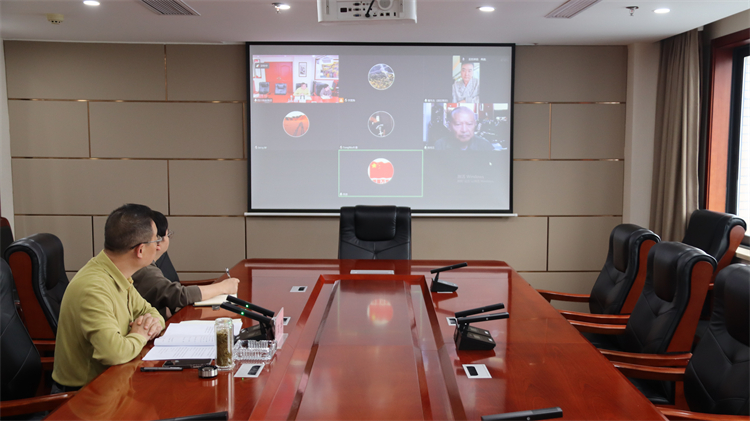 集團公司出席與上海向陽公益基金會、 供銷總社青島公司、國科凱信集團交流合作視頻會